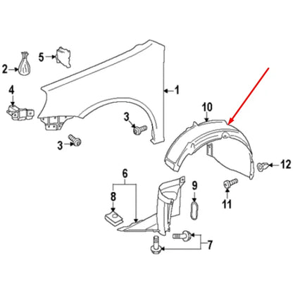 NEW VW GOLF MK6 FRONT LEFT WHEEL HOUSING LINER REAR PART 5K0805977 ORIGINAL