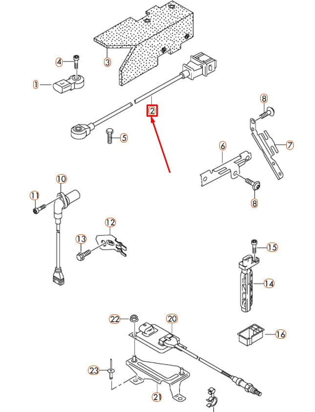 NEW AUDI Q7 4L KNOCK SENSOR WITH WIRING HARNESS CYLINDERS 1-3 03H905377A