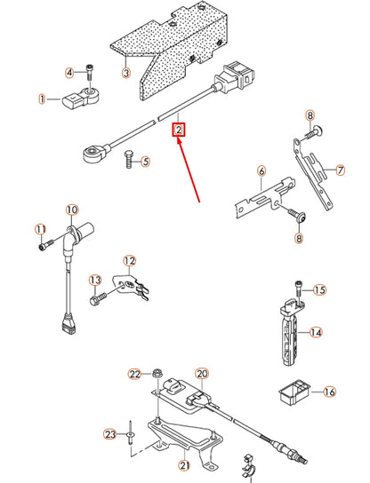 NEW AUDI Q7 4L KNOCK SENSOR WITH WIRING HARNESS CYLINDERS 1-3 03H905377A