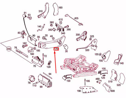 NEW MERCEDES-BENZ E W211 FRONT SEALT LEFT OUTSIDE COVER A21191869307F72 ORIGINAL
