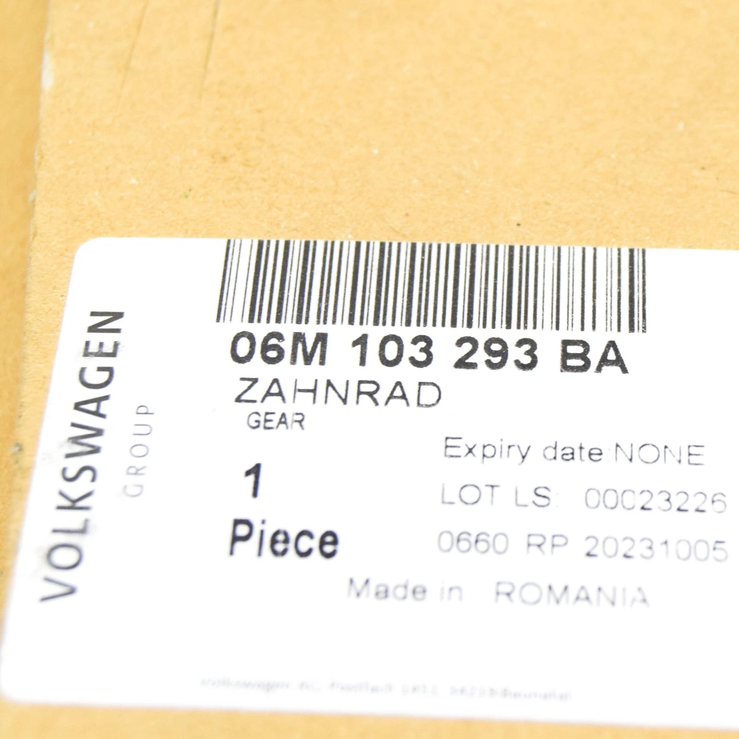 NEW VOLKSWAGEN TOUAREG CR7 CYLINDER BLOCK GEAR 06M103293BA ORIGINAL