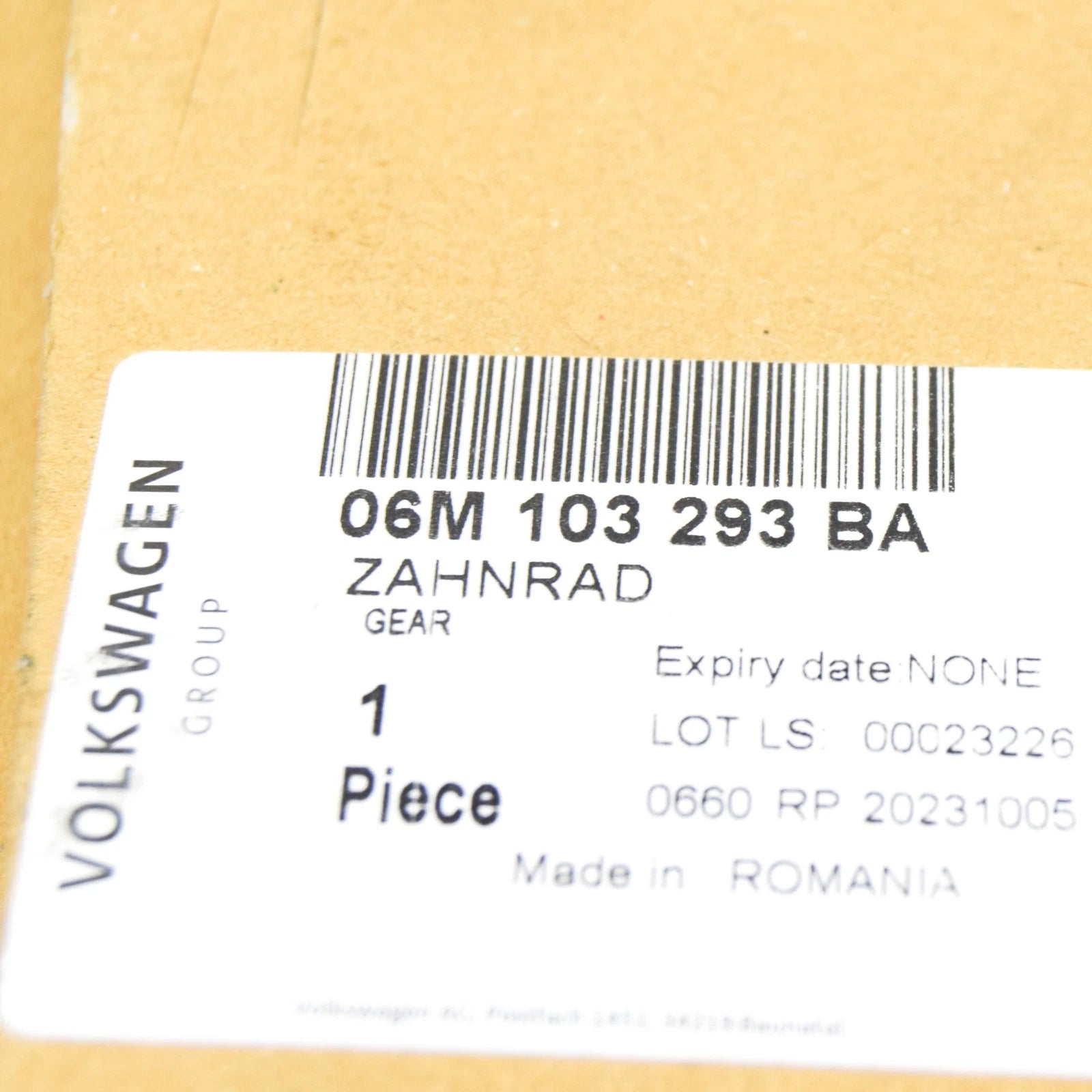 NEW VOLKSWAGEN TOUAREG CR7 CYLINDER BLOCK GEAR 06M103293BA ORIGINAL