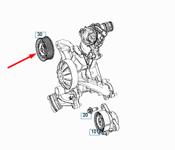 NEW MERCEDES-BENZ GLE W166 WATER PUMP HOUSING PULLEY A2762020119 ORIGINAL