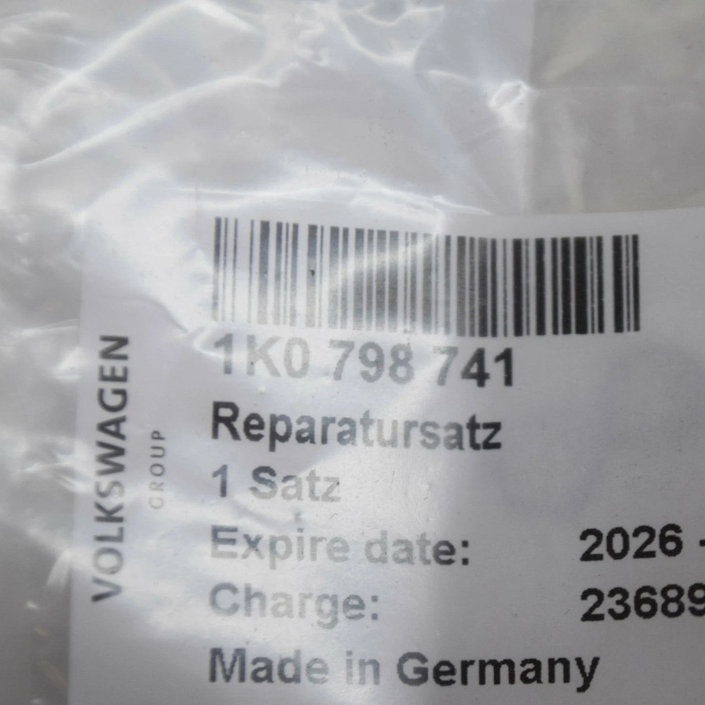 NEW AUDI A1 MK1 CLUTCH HYDRAULIC LINE SEALING KIT 1K0798741 ORIGINAL