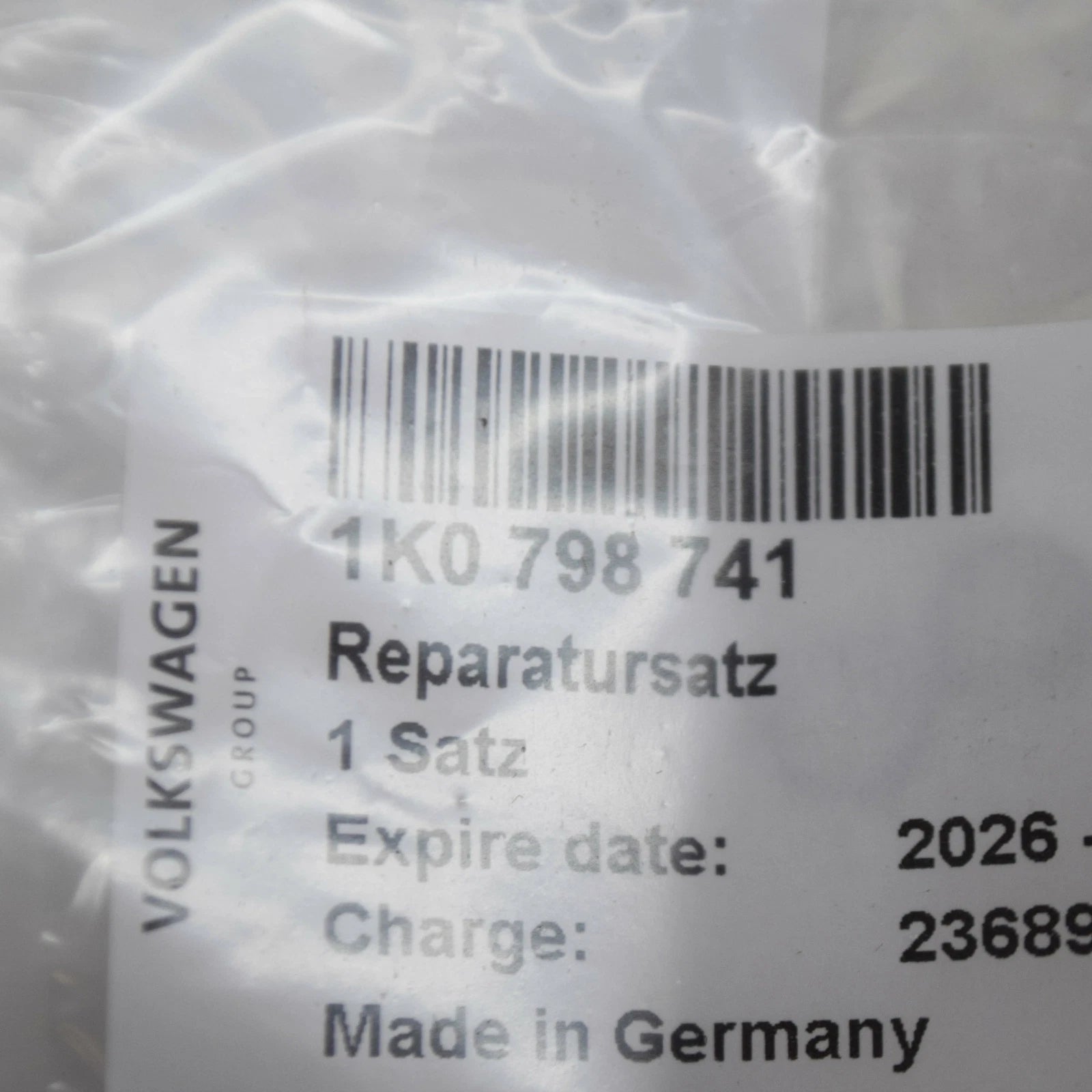 NEW AUDI A1 MK1 CLUTCH HYDRAULIC LINE SEALING KIT 1K0798741 ORIGINAL