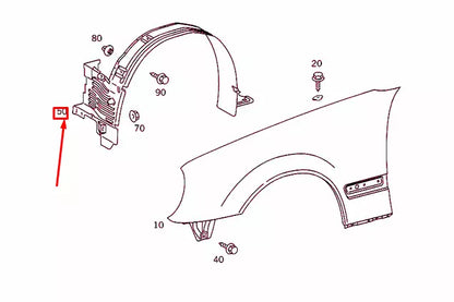 NEW MERCEDES-BENZ E W210 FRONT LEFT FENDER COVER LINER A2106988330 ORIGINAL