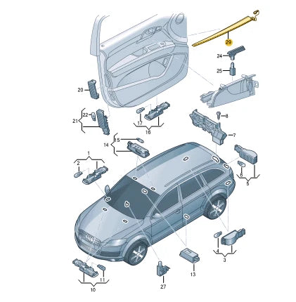 NEW AUDI Q7 4L FRONT RIGHT DOOR LIGHT 4L0919174