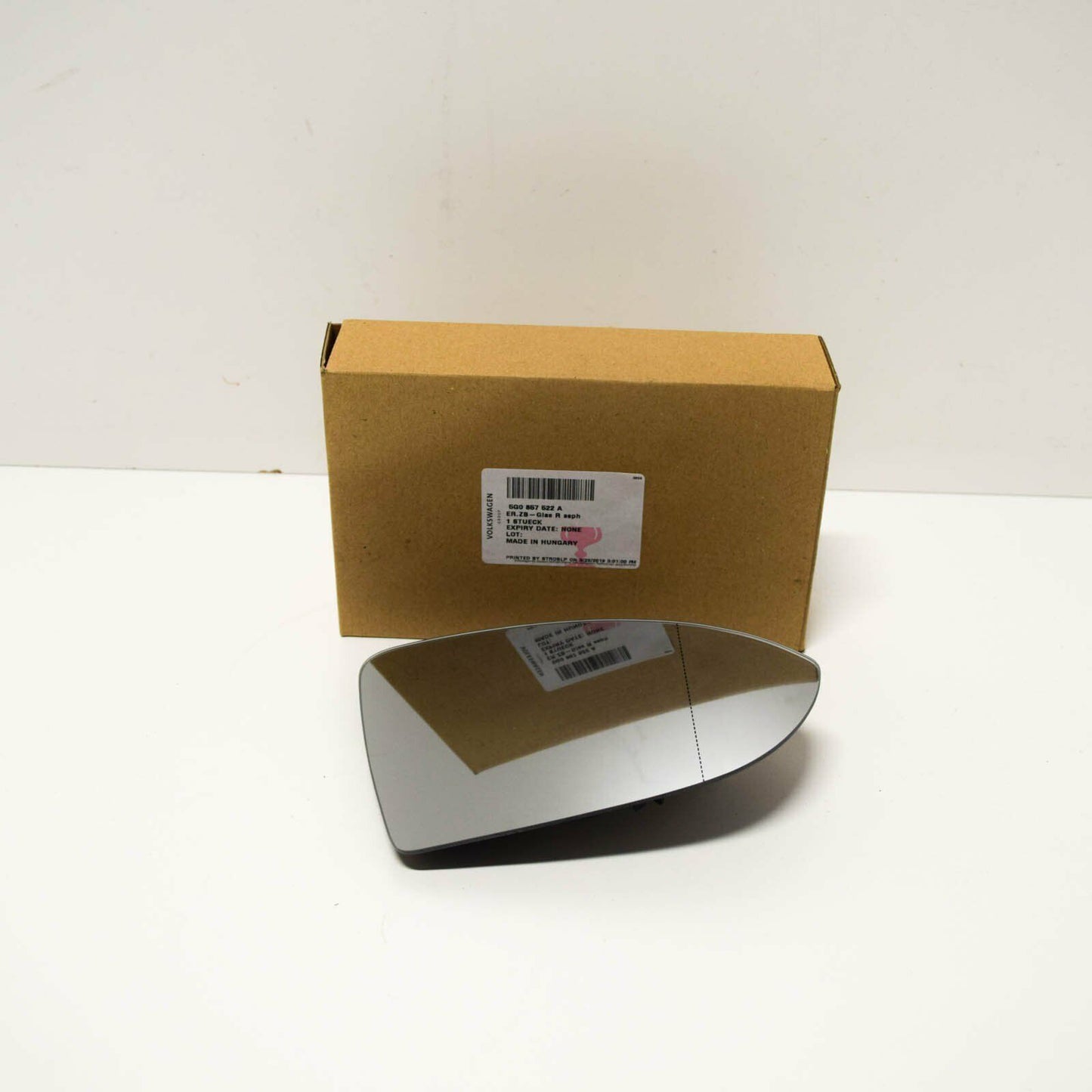 NEW VOLKSWAGEN GOLF MK7 RIGHT WING MIRROR GLASS RHD 5G0857522A ORIGINAL