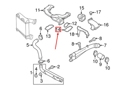 NEW AUDI A6 AVANT C6 LEFT UPPER INTAKE MANIFOLD GASKET 059129717K ORIGINAL