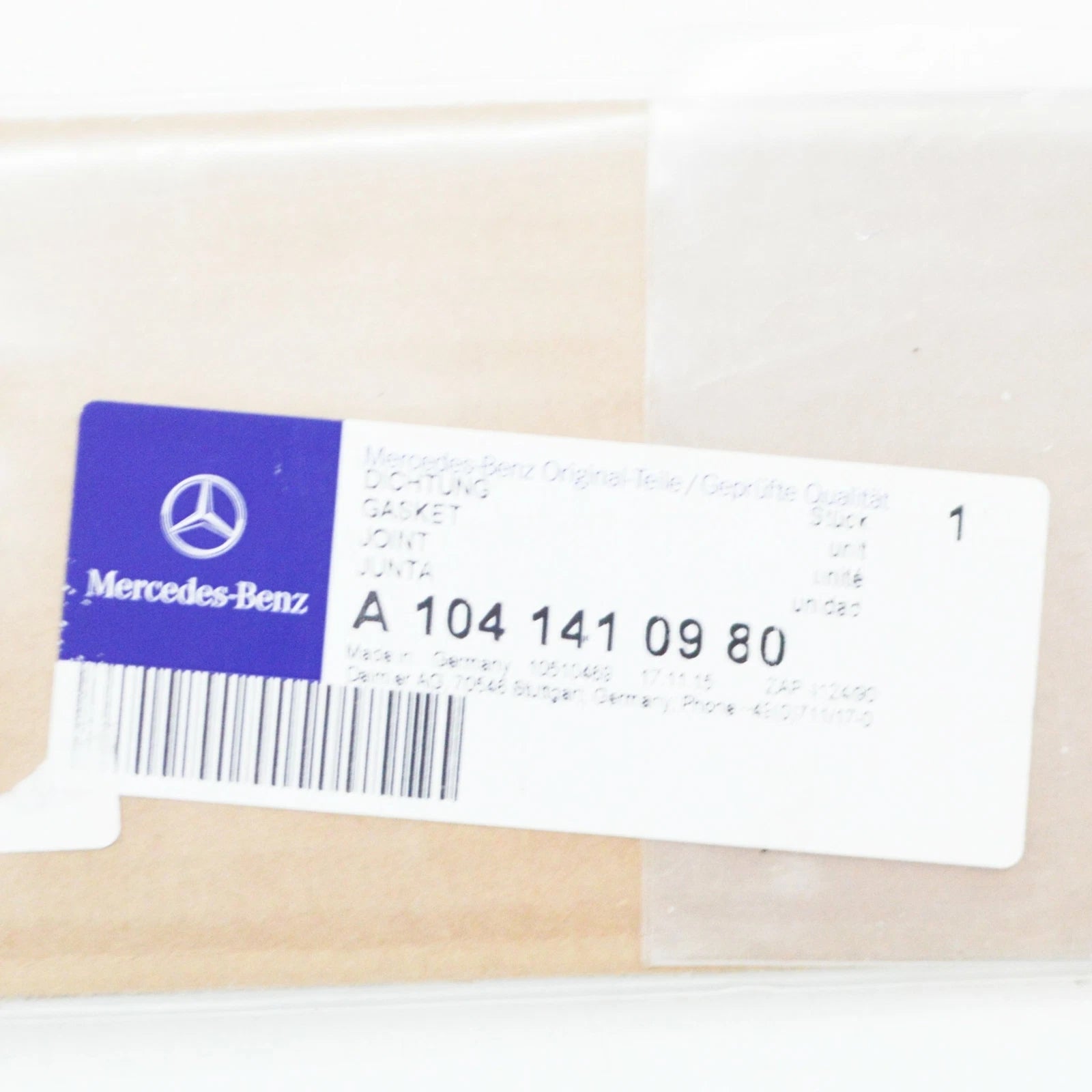 NEW MERCEDES-BENZ S W140 ENGINE INTAKE MANUIFOLD GASKET SEAL A1041410980
