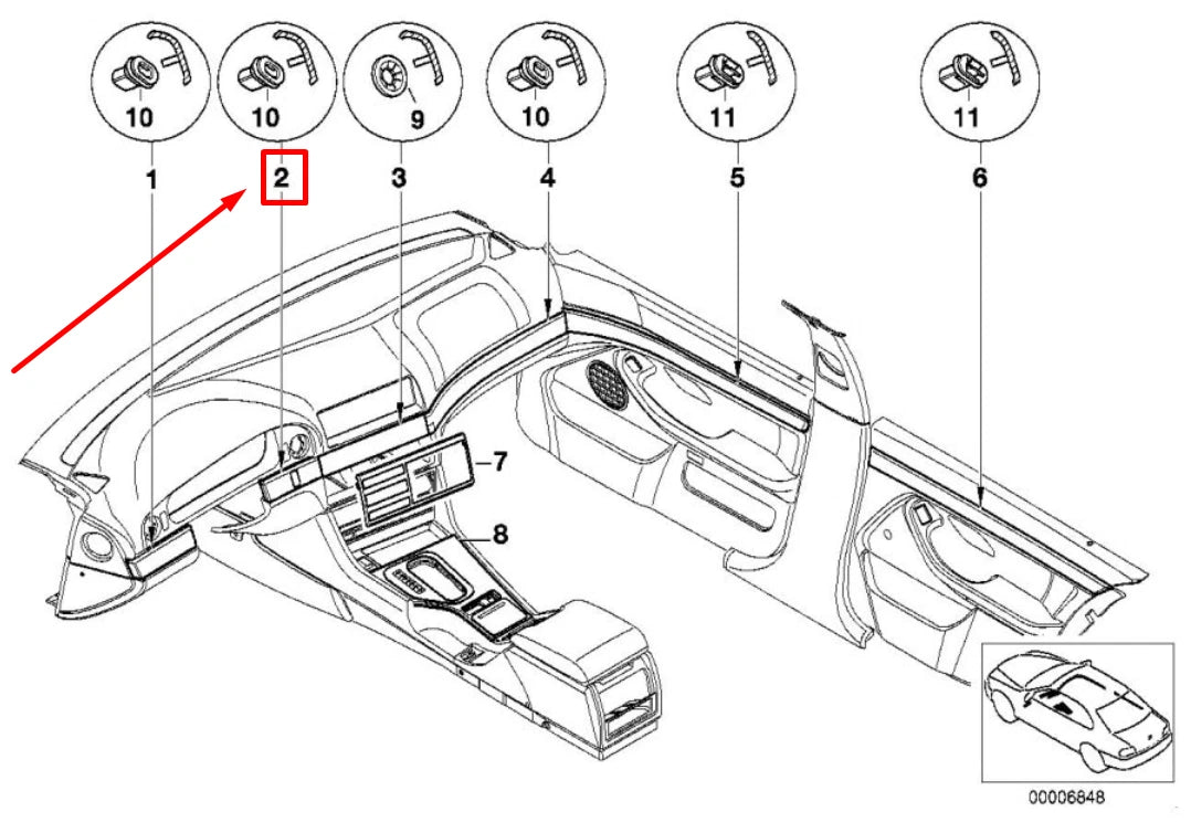 NEW BMW 5 E39 FRONT LEFT CENTRE FINISHER 51452695583 2695583 ORIGINAL