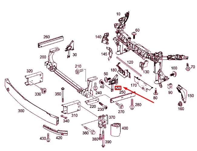 NEW MERCEDES-BENZ CLA COUPE C117 FRONT BUMPER LEFT SUPPORT A2466210134 ORIGINAL