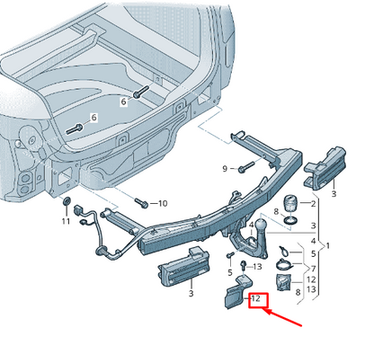 new audi a5 f5 rear tow hitch protective plate 8w0813312 original