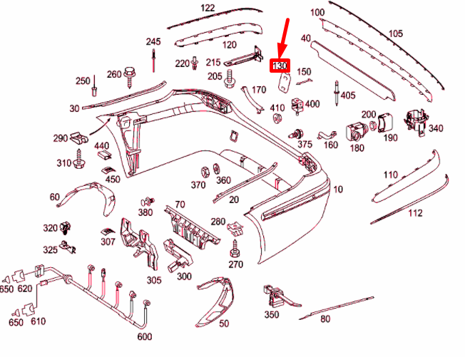 NEW MERCEDES-BENZ E W211 REAR BUMPER TOW EYE COVER A21188003059999 ORIGINAL