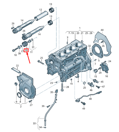 new audi tt fv engine chain sprocket 06k103319n original