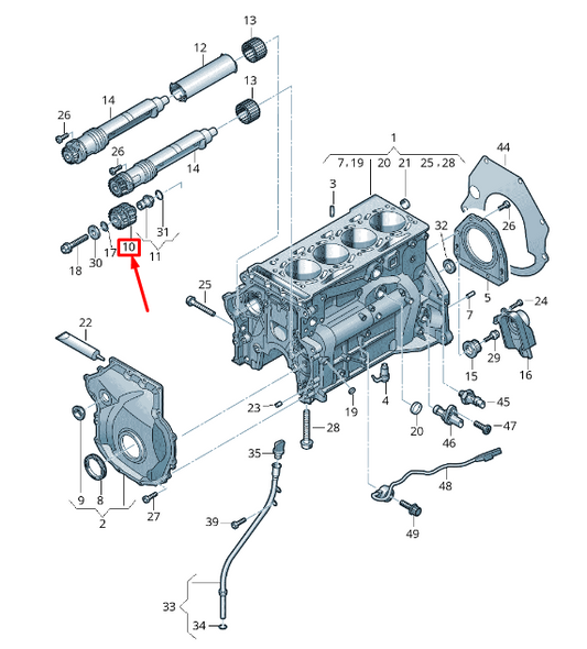 new audi tt fv engine chain sprocket 06k103319n original