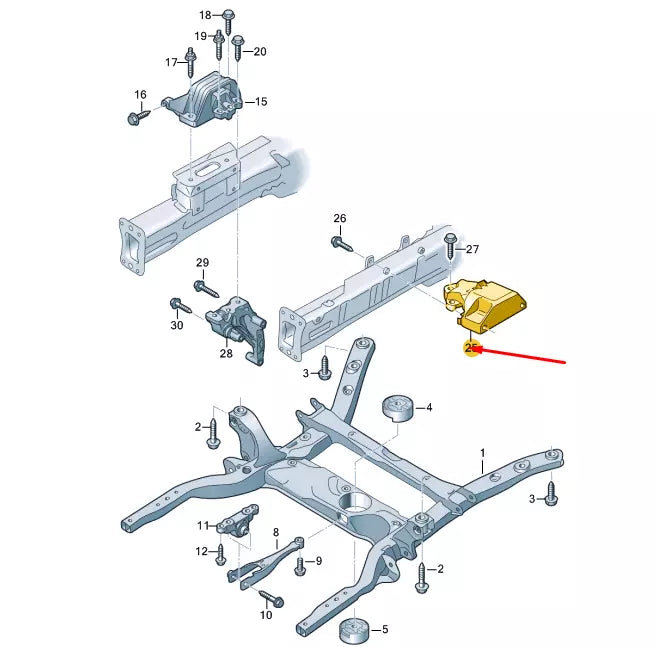 NEW VOLKSWAGEN CRAFTER MK2 SZ LEFT GEARBOX MOUNTING 2N0199555K ORIGINAL