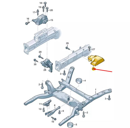 NEW VOLKSWAGEN CRAFTER MK2 SZ LEFT GEARBOX MOUNTING 2N0199555K ORIGINAL