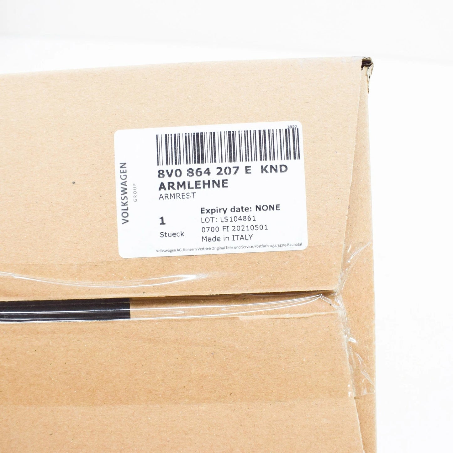 NEW AUDI A3 8V ARMREST LEATHERETTE SOUL BLACK /CLIFF GREY 8V0864207EKND