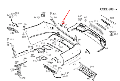 NEW MB S W222 REAR BUMPER TOW EYE UPPER PART COVER A22288523019999 ORIGINAL