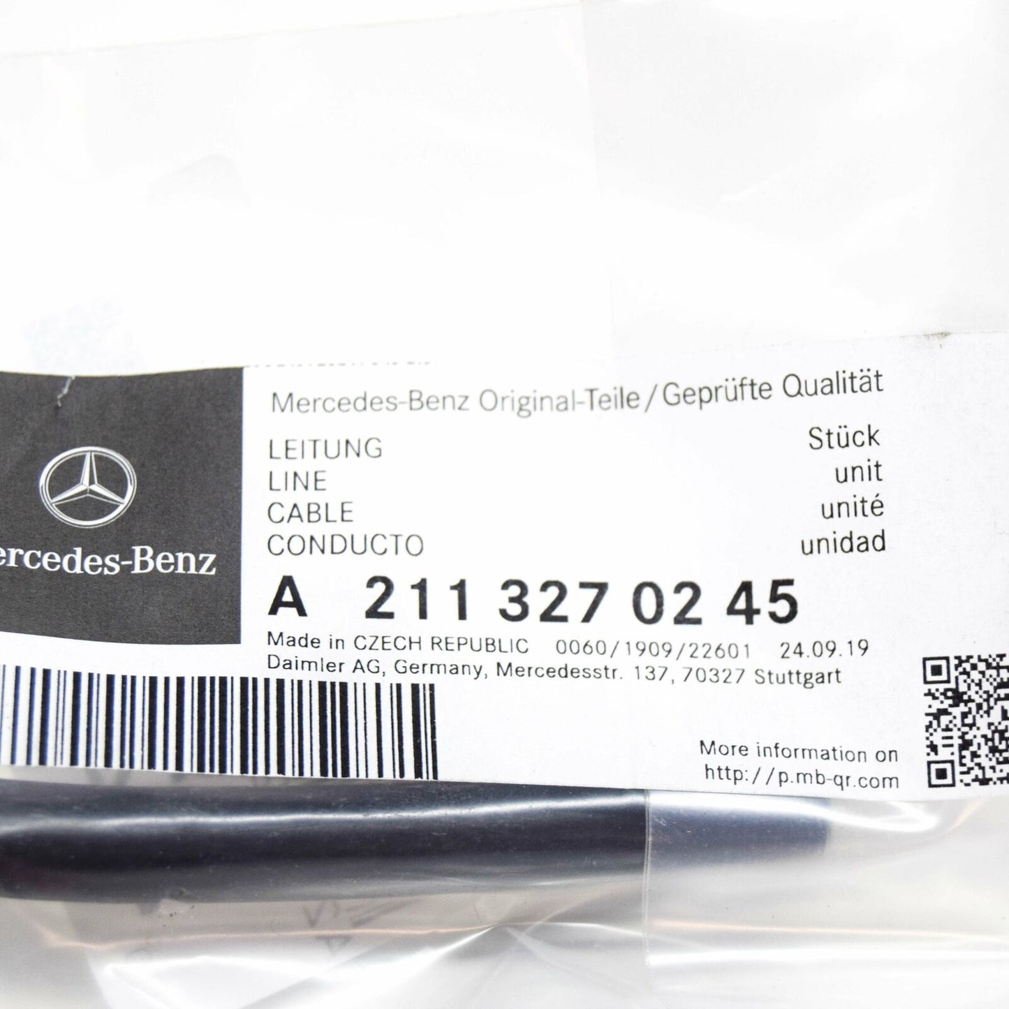 NEW MERCEDES-BENZ E W211 COMPRESSOR TO VALVE UNIT LINE A2113270245 ORIGINAL