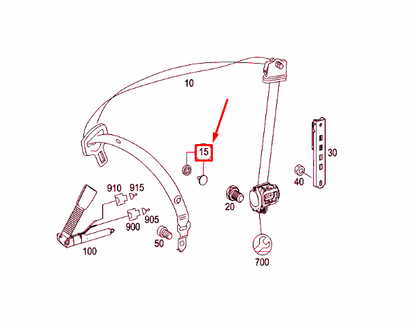 NEW MERCEDES-BENZ ML W164 FRONT SEAT BELT FASTENER KIT A1298603169 ORIGINAL