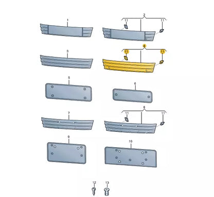 NEW AUDI A6 C7 LICENSE PLATE HOLDER 4G8807287JCKA ORIGINAL