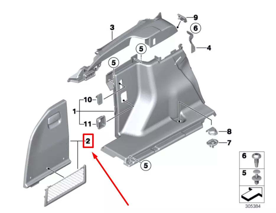NEW BMW 3 TOURING F31 REAR LEFT TRUNK FLAP 7293677 51477293677 ORIGINAL