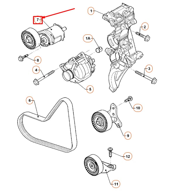 NEW VOLKSWAGEN BEETLE A5 ALTERNATOR BELT TENSIONER 07K903315T