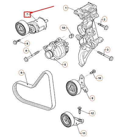 NEW VOLKSWAGEN BEETLE A5 ALTERNATOR BELT TENSIONER 07K903315T