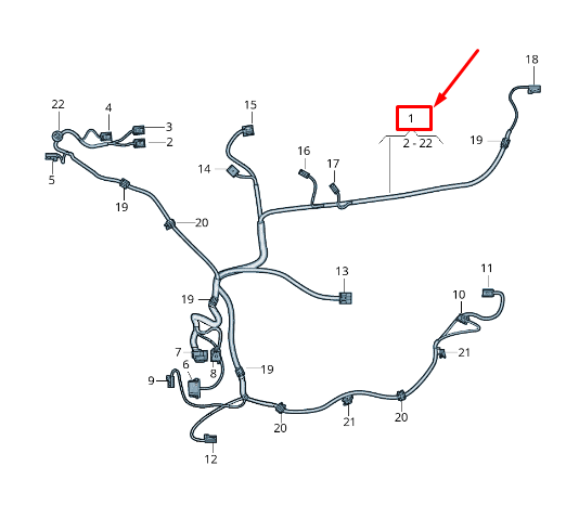 NEW AUDI A8 4N REAR DOOR TRIM PANEL WIRING HARNESS 4N0971693MA ORIGINAL