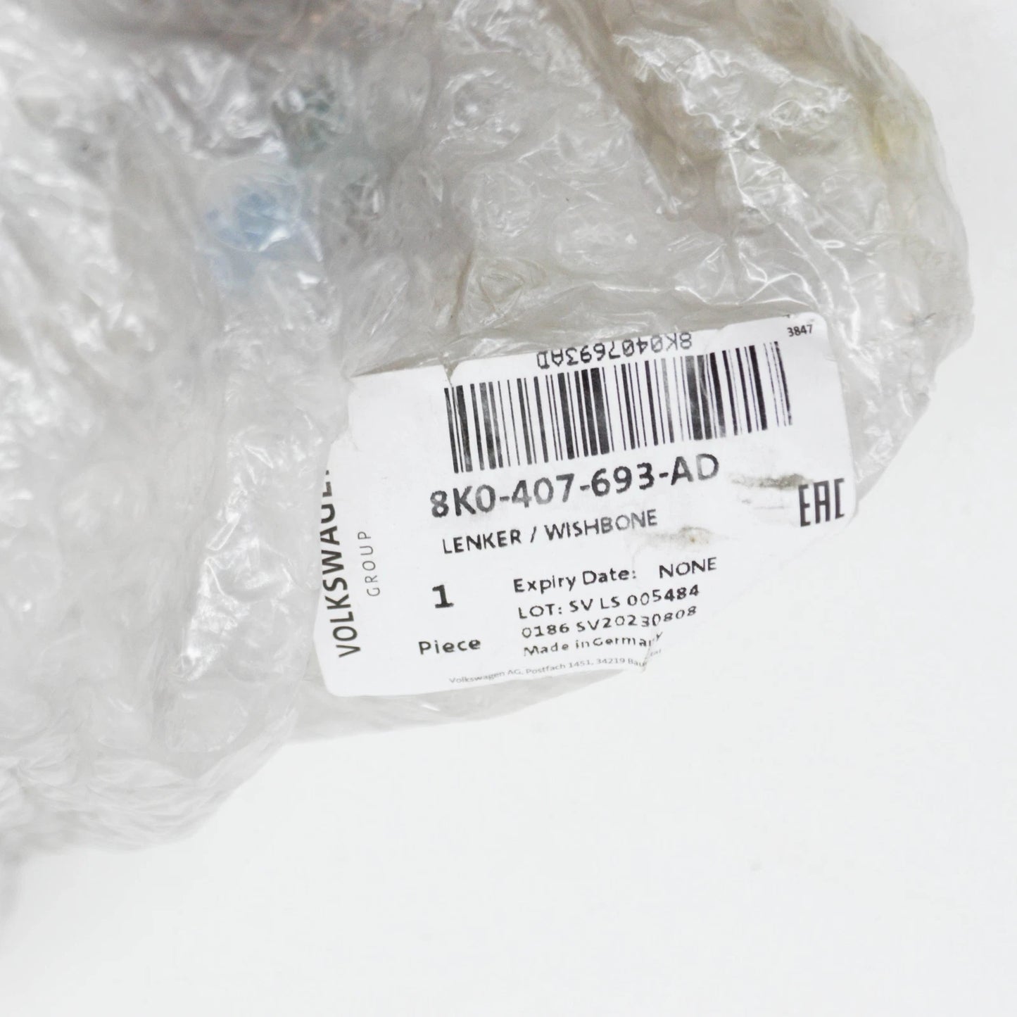 NEW AUDI Q5 8R FRONT LEFT LOWER CONTROL ARM 8K0407693AD ORIGINAL