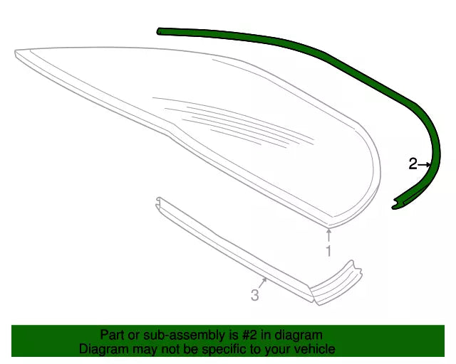 NEW MERCEDES-BENZ CL Glass Reveal Molding Rear Lower  A2156780437