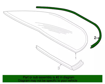 NEW MERCEDES-BENZ CL Glass Reveal Molding Rear Lower  A2156780437