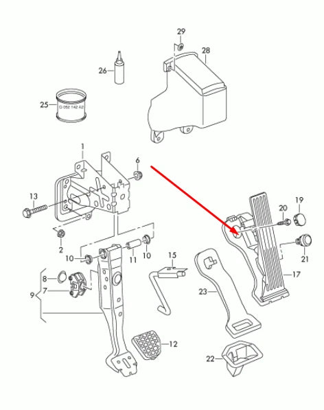NEW AUDI Q3 8U ACCELERATOR PEDAL LHD 1K1723503BA 2.0TFSI 132KW ORIGINAL
