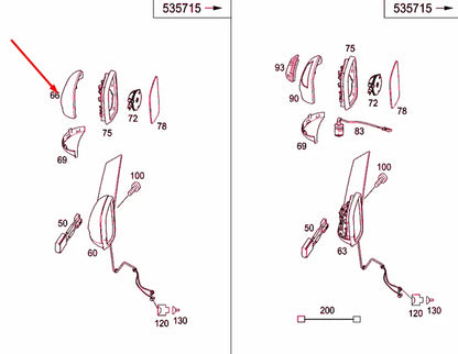 NEW MERCEDES-BENZ VITO W639 FRONT LEFT DOOR MIRROR CAP A0008111422