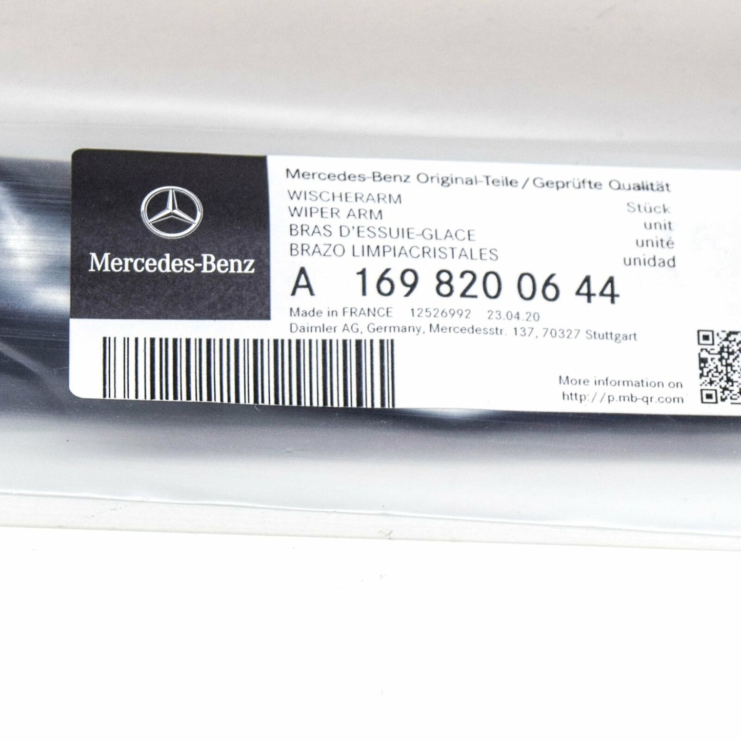 NEW MERCEDES-BENZ A-CLASS W169 REAR WINDOW WIPER ARM A1698200644 ORIGINAL