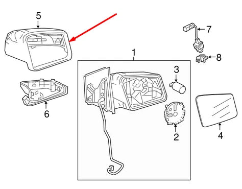 NEW MB GLA-CLASS X156 LEFT WING MIRROR COVER CAP A24681101009191