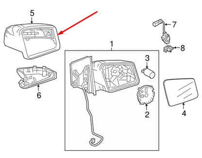 NEW MB GLA-CLASS X156 LEFT WING MIRROR COVER CAP A24681101009191