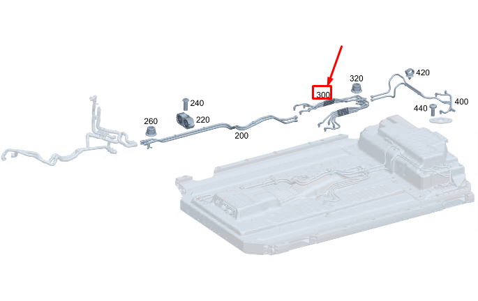 new mercedes-benz eqc battery coolant line a7895012800 original