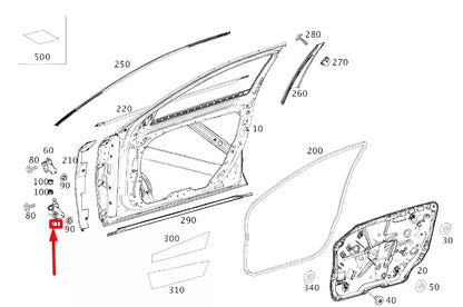 NEW MERCEDES-BENZ S W222 FRONT RIGHT DOOR LOWER HINGE A2227205201