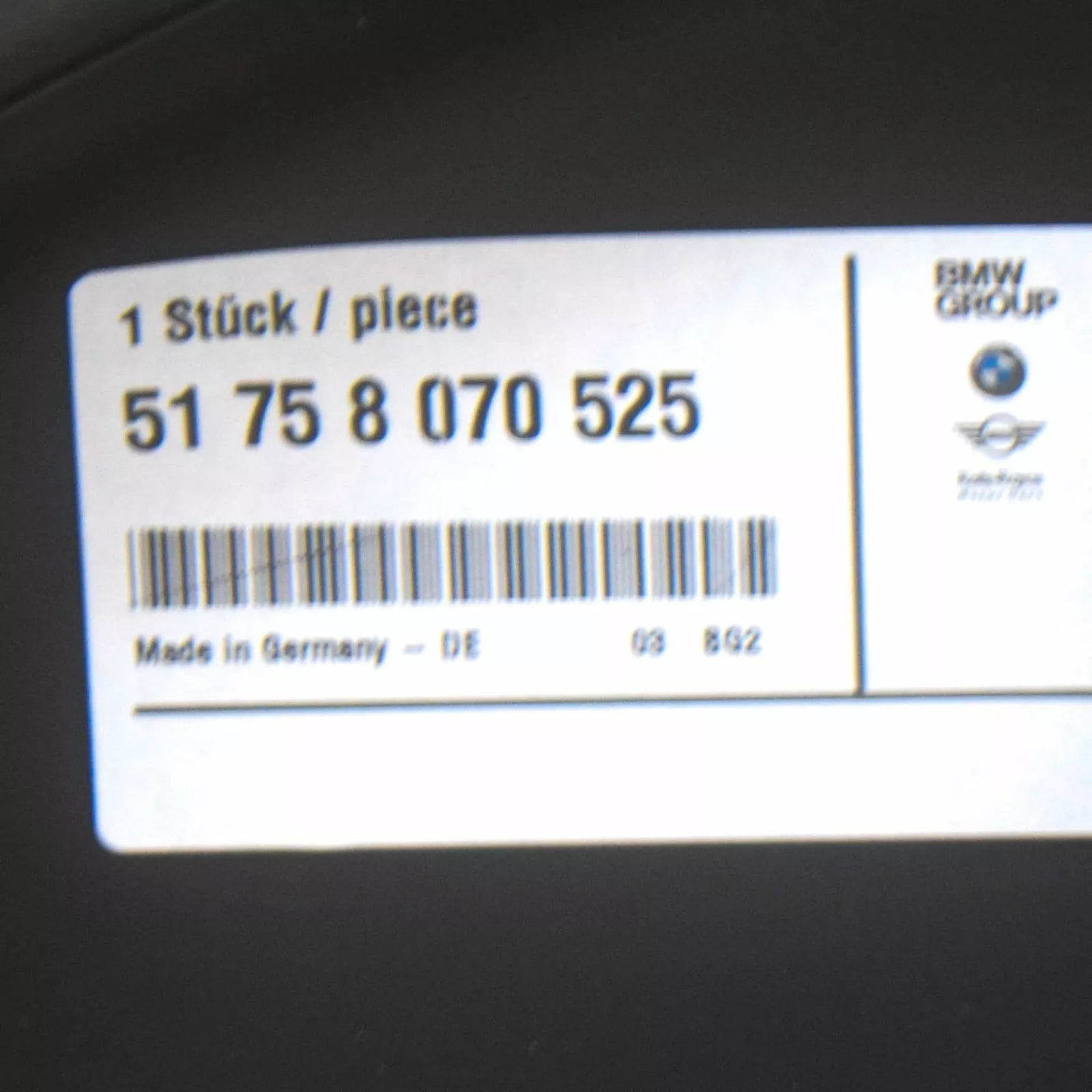 NEW BMW 4 COUPE G22 G82 FRONT LEFT BOTTOM WHEEL ARCH COVER 51758070525 ORIGINAL