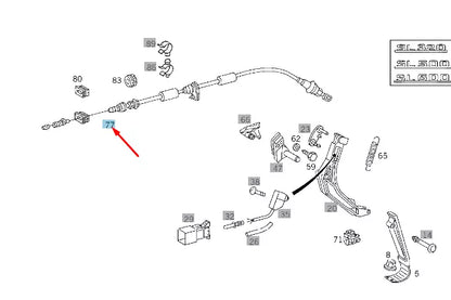 NEW MERCEDES-BENZ SL R129 ACCELERATOR CONTROL WIRE LHD A1293000530 ORIGINAL