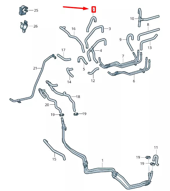NEW VOLKSWAGEN CRAFTER 2F MK1 COOLANT FEED PIPE 2E0819895D