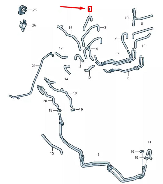 NEW VOLKSWAGEN CRAFTER 2F MK1 COOLANT FEED PIPE 2E0819895D