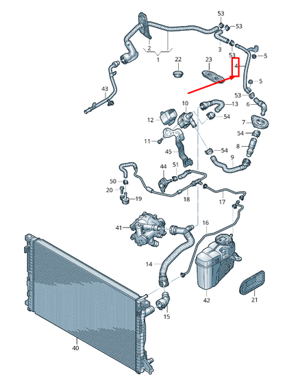 new audi a6 c8 engine coolant pipe rhd 4k2819377g original
