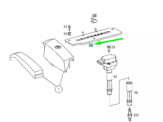NEW MERCEDES-BENZ SLK R170 ENGINE COVER TRIM A1111501975 ORIGINAL