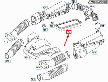 NEW MERCEDES-BENZ SL R129 AIR FILTER ELEMENT A1120940404 ORIGINAL