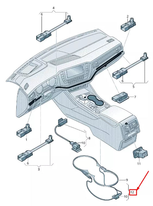 NEW VW TOUAREG CR DRINKS HOLDER LED MODULE 760919063F