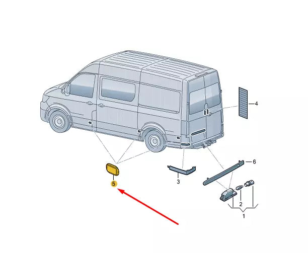 NEW VOLKSWAGEN CRAFTER SY MK2 SIDE MARKER LIGHT 7C3945061B